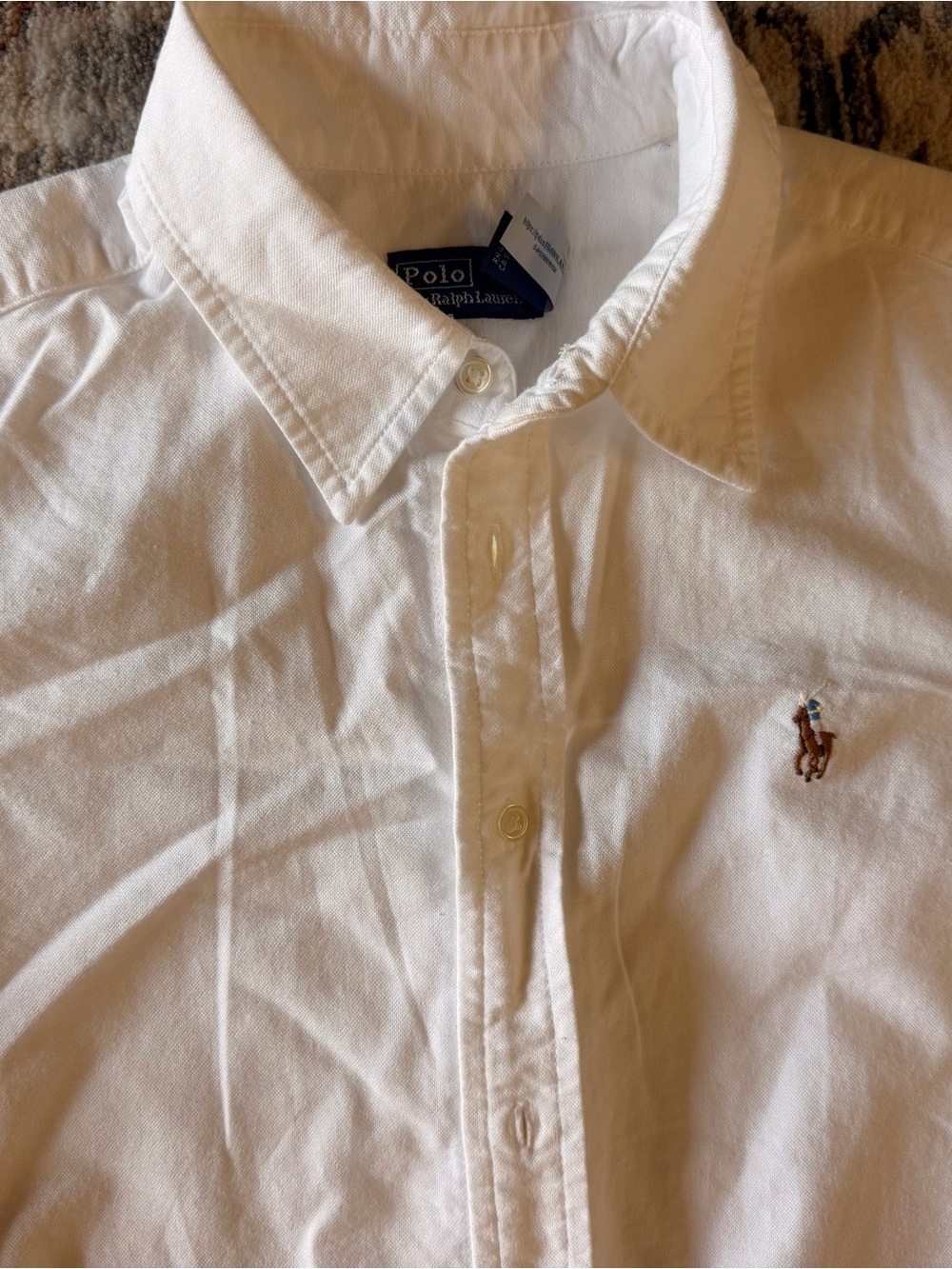 Ralph Lauren White Dress with Pony Embroidery